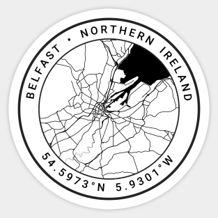 Belfast Map Sticker